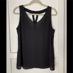 Banana Republic black tank with beaded back size 8P